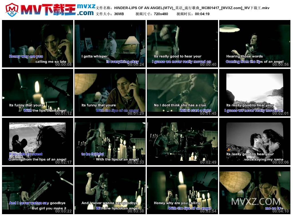 HINDER-LIPS OF AN ANGEL(MTV)_英语_流行歌曲_MC801417